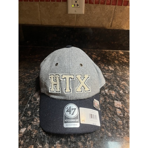 '47 Houston Texans  Stoney Clover Lane Block Clean Up Adjustable Hat Gray/Navy - Picture 1 of 9